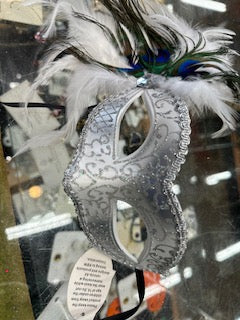 Venetian Mask W/pecock Feather