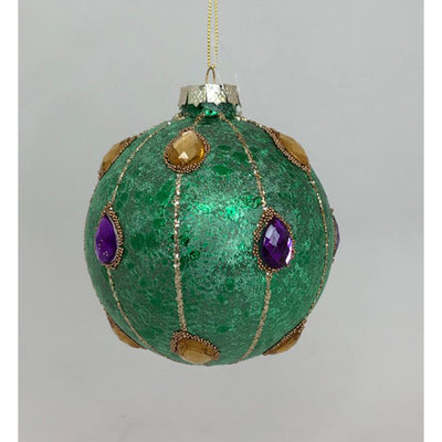  Watayo 12 PCS Mardi Gras Glass Ball Ornaments-1.5 Inch
